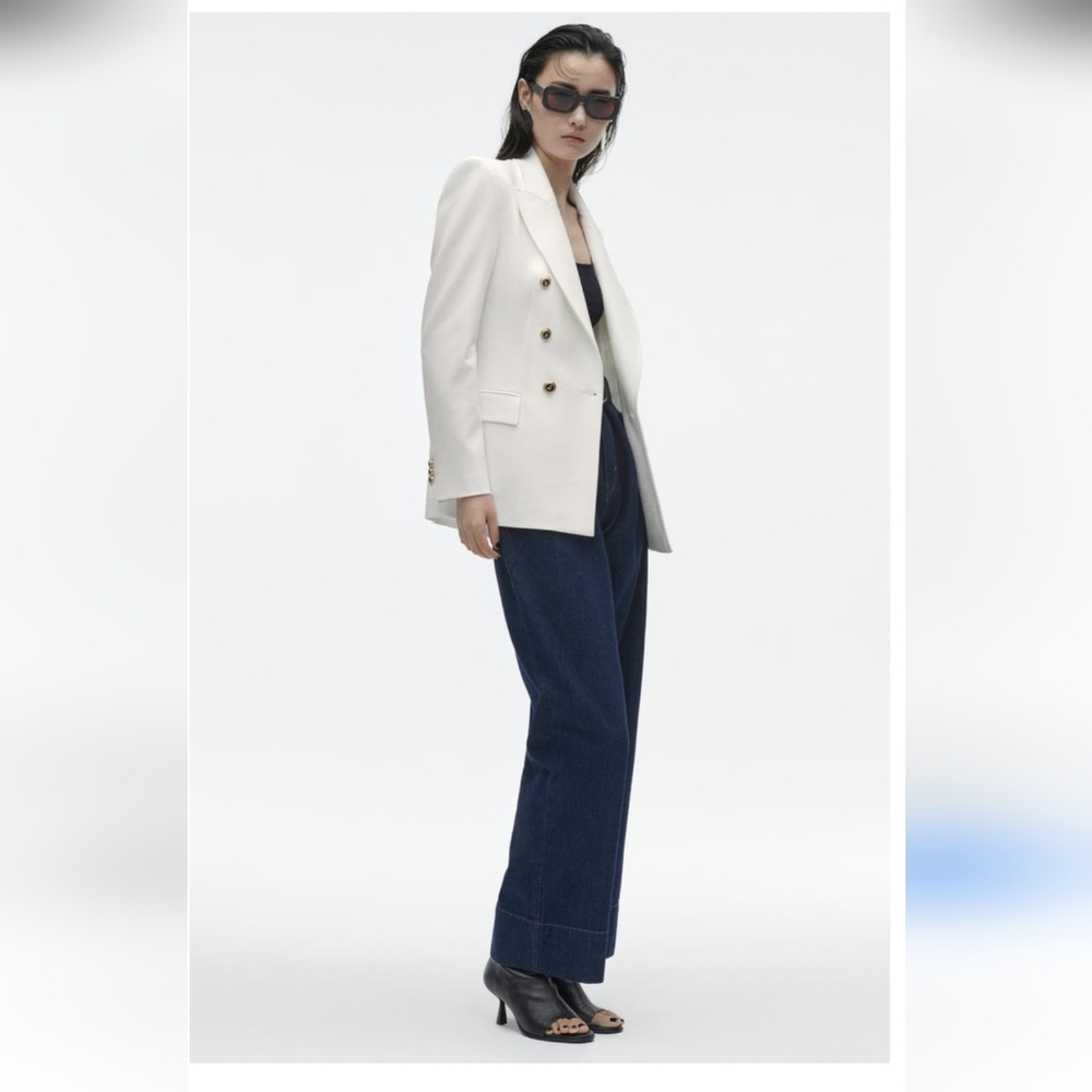 BNWT! Zara TAILORED DOUBLE-BREASTED BLAZER - Picture 2 of 8